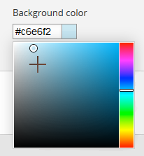 An closeup of the color picker in the Edit Theme page