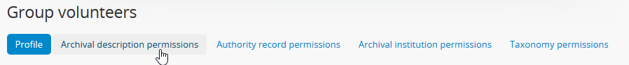 An image of the Group permissions tabs